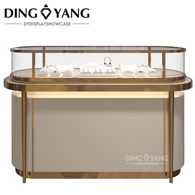 Moderne mode rechthoekige vorm glas sieraden display showcase voor sieraden display