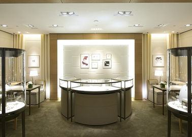 Moderne luxe stalen juwelenwinkel Display Counters Rectangle Vierkante vorm