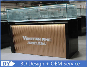 Custom Modern Design Glas Juwelierswinkel Display Counters Met led lichten