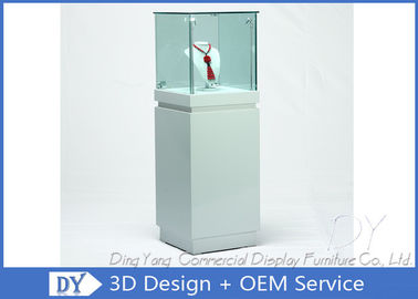 OEM vierkante witglas sieraden display cases / vergrendelbare sieraden display cabinet