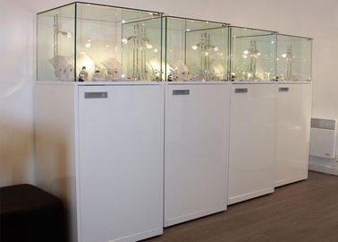 Materiaal Houten witte verlichting Kleinhandel glas displaycases / Museum glascases