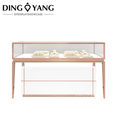 High End Custom Made Tabletop Jewelry Display Case, Goede kwaliteit Jewelry Vitrines, Aanbieden Whole Store 3D Design Service