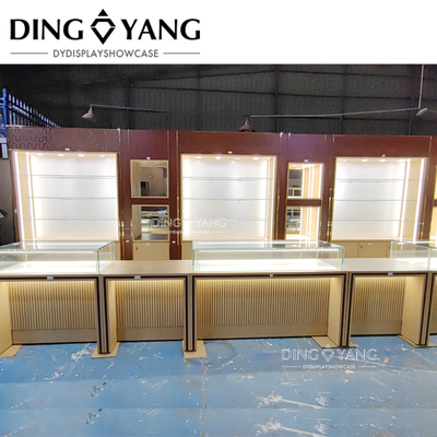 Hoogwaardige houtglas juwelen vitrine groothandel, leveren Whole Store juwelen vitrines 3D ontwerpservice