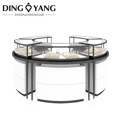 High End Custom Made Jewelry Showcase Factory, Professional Hout en Glas Juweliersware Display Cases Manufacturer