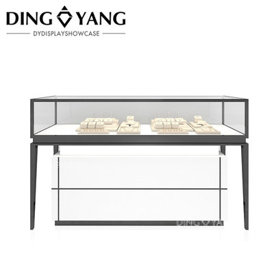 High End Custom Made Jewelry Showcase Factory, Professional Hout en Glas Juweliersware Display Cases Manufacturer