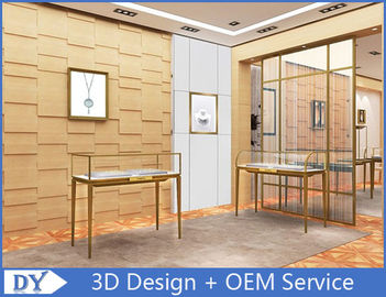 Luxe 3D-ontwerp sieradenkasten voor winkels / glas sieradenkasten