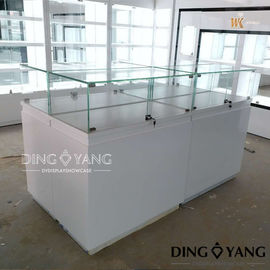 Wit glas op maat gemaakt sieraden vitrine display