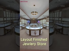 Witte schilderkunst Kleur gesloten glas displaycase voor juwelen tentoonstelling